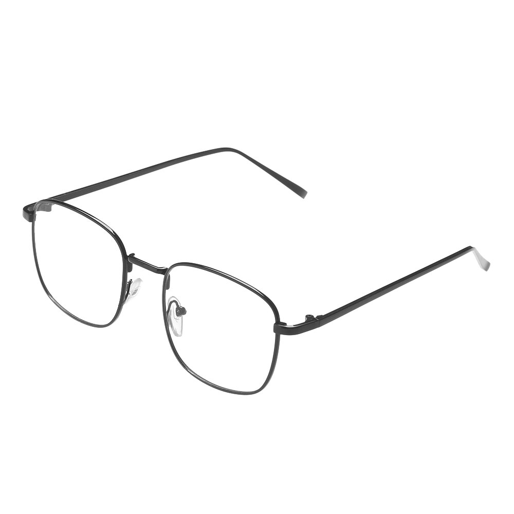 Unisex vintage anti blått ljus glasögon bågar oktagon lins närsynthet optisk spegel enkel legering anti uv klar glasögon bågar: 05 svarta