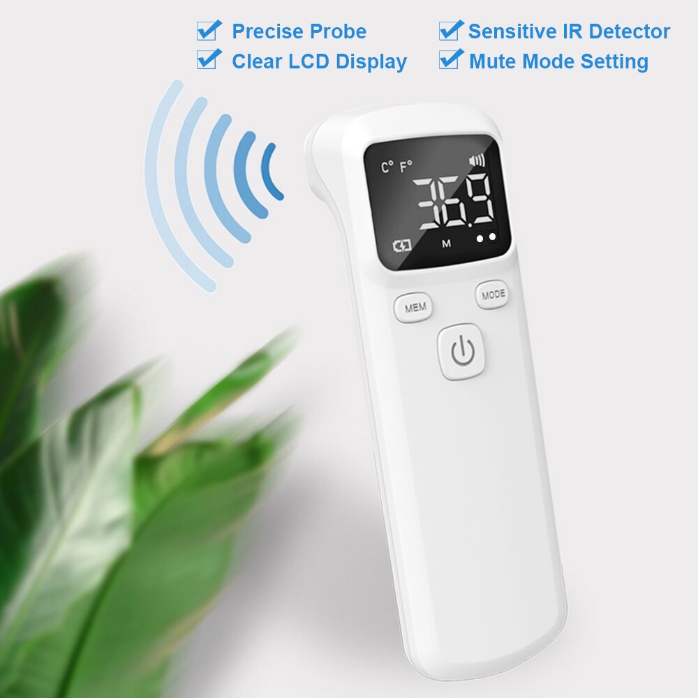 Non-contacting Touchless IR Infrared Sensor Forehead Body Digital Thermometer Temperature Measurement LCD Digital Display Unit