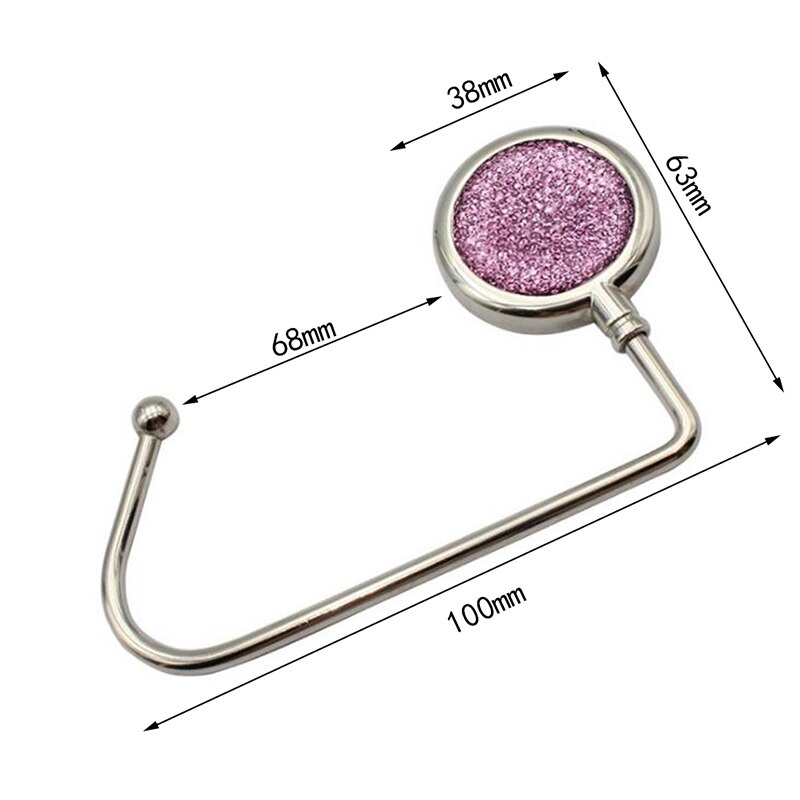 9 Colors Portable Metal Foldable Bag Purse Hook Handbag Hanger Purse Hook Handbag Holder Shell Bag Folding Table Hook 1 Pc