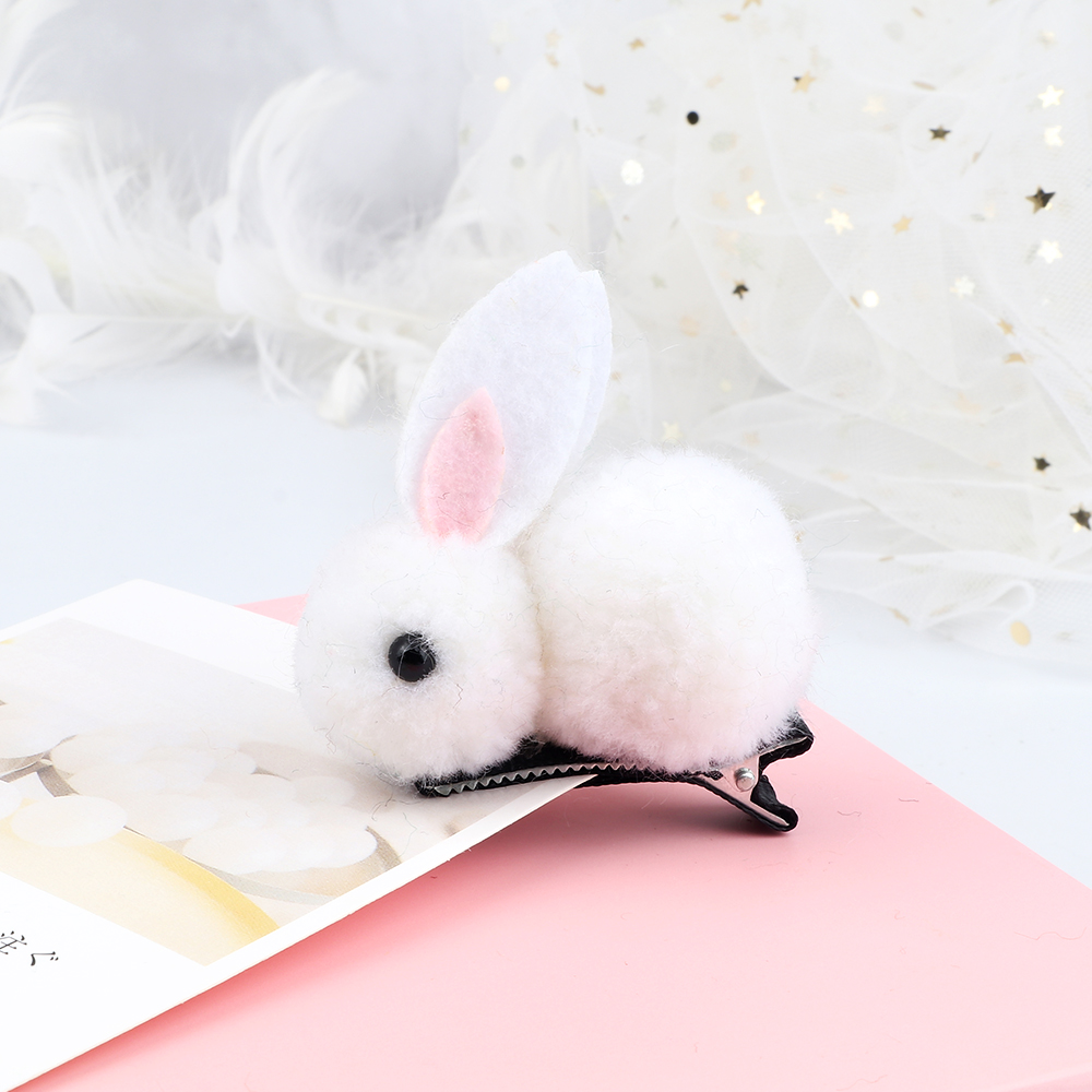 Bandes de cheveux en peluche lapin doux, accessoires, attache élastique, attache pour cheveux, Clip pour cheveux, pour femmes et filles: Bleu