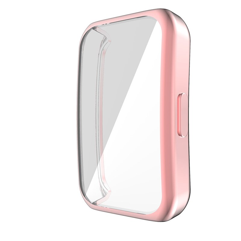 Soft Protective Case For Huawei Honor Band 6 Watch Cover Plating Shell Full Screen Protector For Honor Band 6 Bumper Accessories: Pink