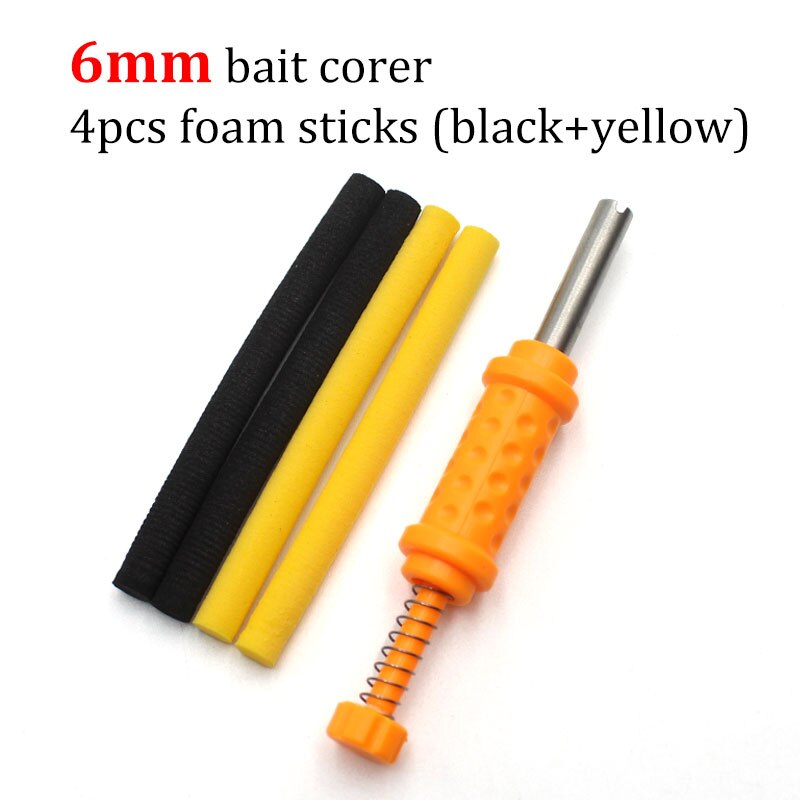 Kit d&#39;outils de pêche à la carpe 6mm/8mm, bouillettes Pop-Up, accessoires de fabrication d&#39;appâts pour carpe + plate-forme en mousse pour matériel de pêche: 6mm-black and yellow