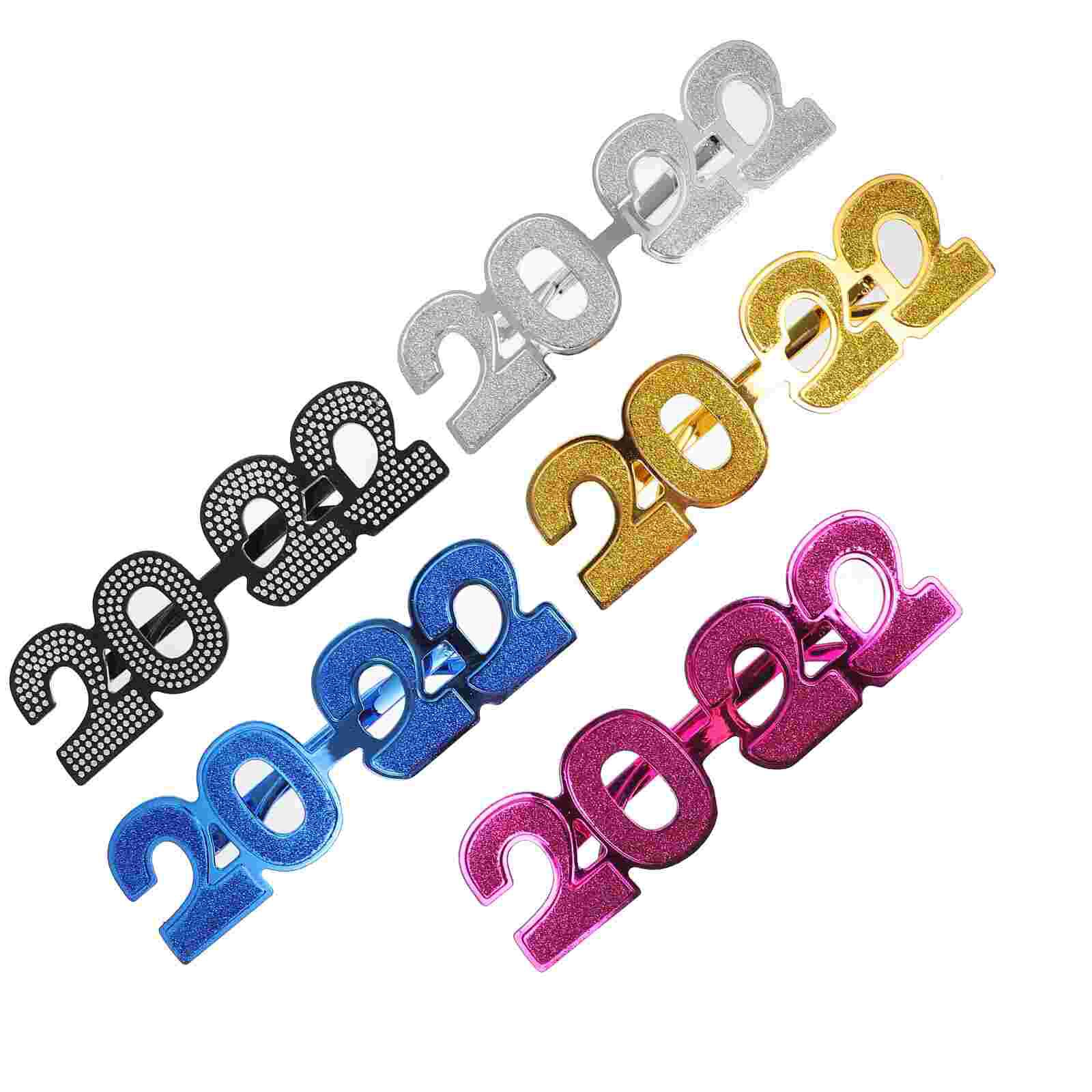 Accesorios para gafas de Año , 5 piezas, 2022, accesorios para fiestas, 2022, gafas digitales: Default Title