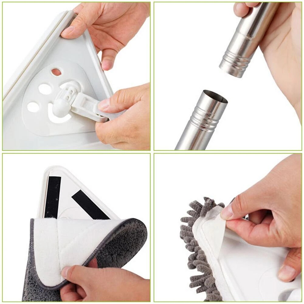 360Degree Cleaning Mop Retractable Telescopic Glass Window Cleaning Mop with Long Handle TT-best