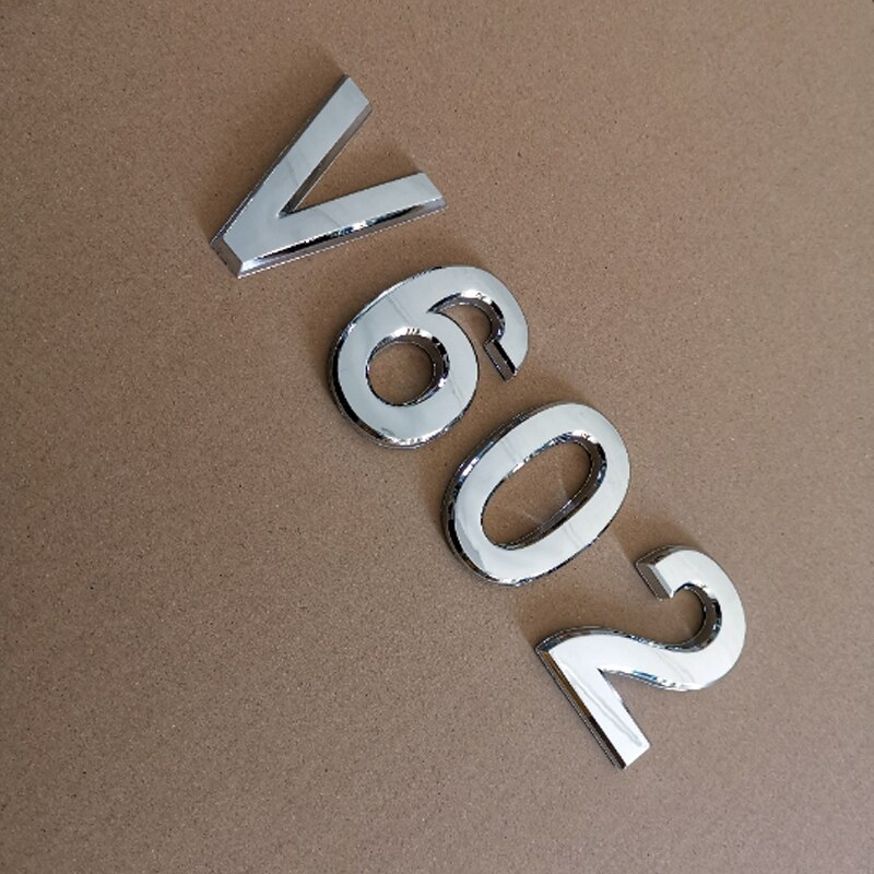 5 cm, 3D Digits Numeral letter of the alphabet Plate Plaque Sign Sticker With Self-adhesive for door, Silver Plaque Number