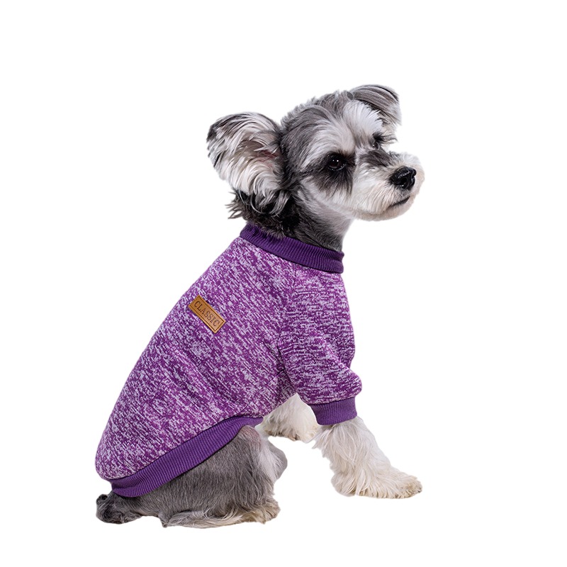 Welpen-Katzenjacke, Winter, warme Hundekleidung für kleine Hunde, Chihuahua-Mantel, Schnauzer, Mops-Kleidung, Sweatshirts, lässige Haustierkostümich: S / Lila