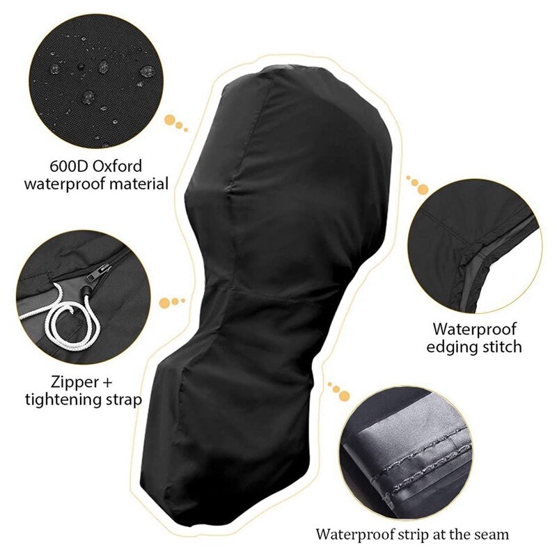 600D Boat Full Motor Cover 100150 HP Waterproof Outboard Engine