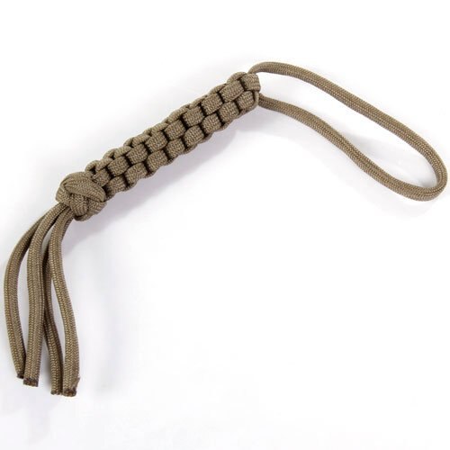 Cordão quadrado da faca do tecer de paracord-caqui