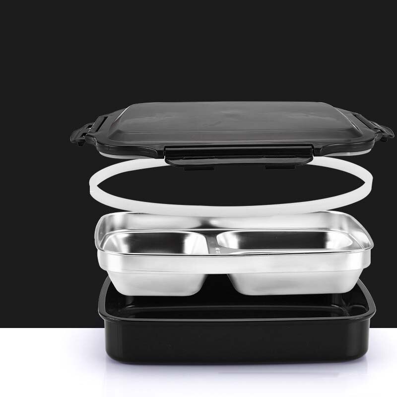 Caja de comida térmica 304 de acero inoxidable para bebés y niños, caja de comida para adultos, contenedor de comida japonesa a prueba de fugas, caja de comida portátil para Picnic