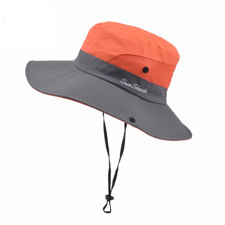 2022 semplice UPF 50 cappello da sole secchio estate uomo donna pesca cappello Boonie protezione solare UV lungo ampio tesa larga Bob escursionismo all&#39;aperto: 02