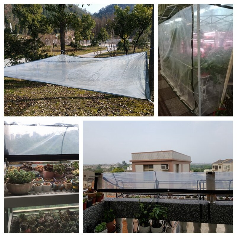 Plast regntæt film drivhus haveplante bonsai sukkulenter husly regn presenning holde varm støvtæt transparent film