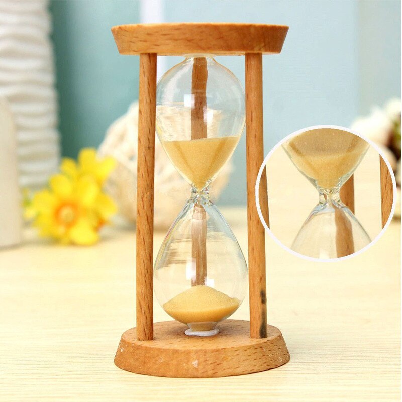 3 minuten Zandloper Zandloper Zandloper Timer Klok Countdown Timing Houten Frame Woondecoratie Bureau Ornament