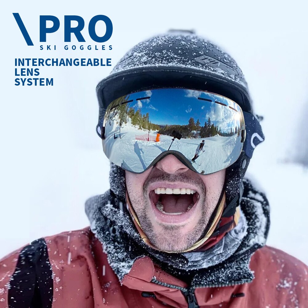 Natfire skidglasögon dubbla lager imfria  uv400 snowboard snöglasögon snöskoterglasögon glasögon utomhussport skidåkning glasögon
