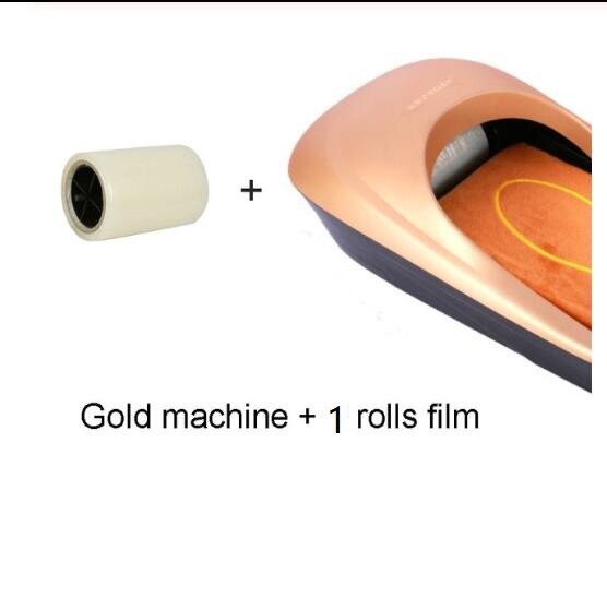 Máquina automática de cubierta de zapatos, dispensador de cubierta de suela de membrana de zapatos de una sola vez, ahorro de tiempo y trabajo, con 2 rollos de película: Gold 1 roll film
