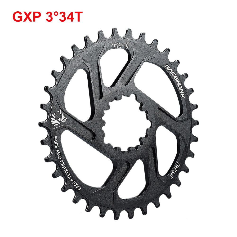 Fiets Kettingblad Direct Mount Single Speed 3Mm/6Mm Offset 32T/34T/36T/38T Fiets Chain Ring Voor Sram 11/12S Nx Xx Xo Gx GXP11: 3mm 34T