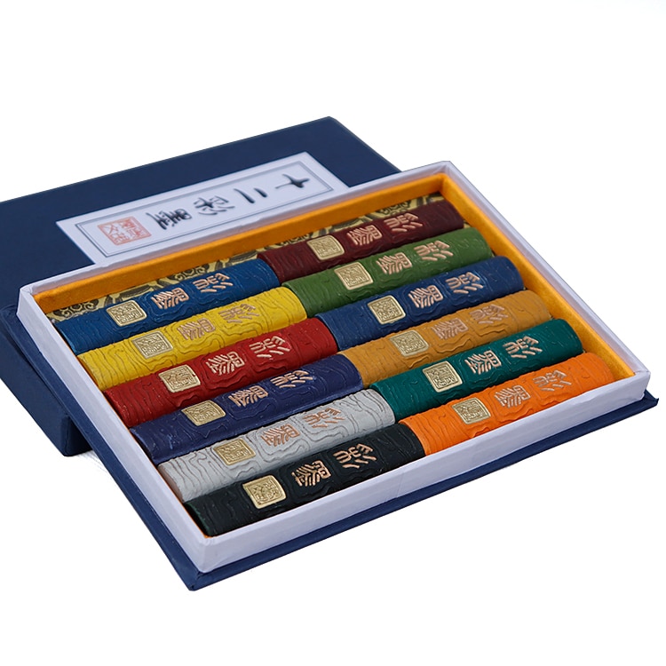 Chinese Set Sumi-E Color Ink Stick Paint Solid Inks Hui She Laohukaiwen Calligraphy Sumi Ink Chinese Sumi Painting Ink