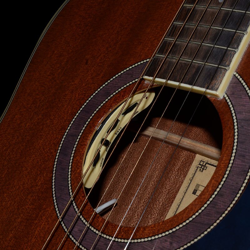 Soundhole gitarr pickup vit pickup med silver piezo med output balans