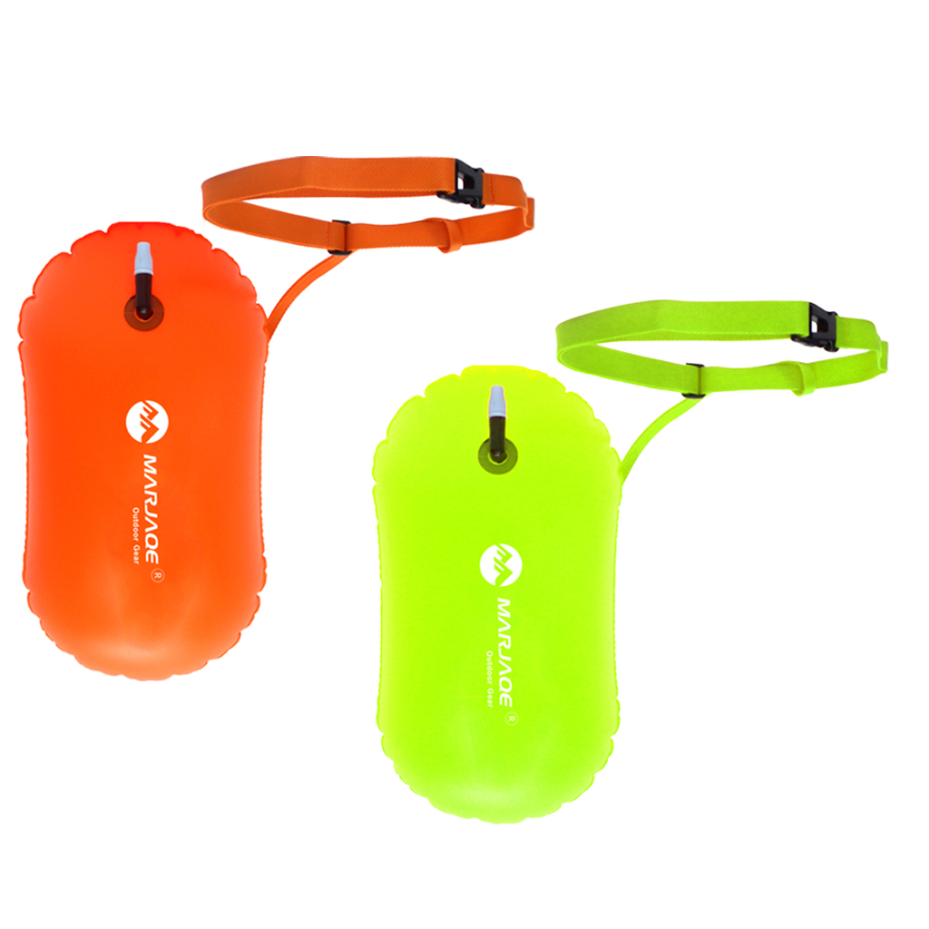 2Pcs Swim Bubble Swim Device Upset Inflated Buoy Safety Float for Wild Swimming Kayaking Surfing Paddling and Water Sports