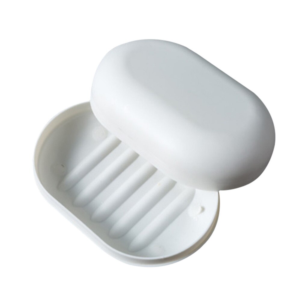 Plastic Bathroom Shower Soap Box Tray Dish Storage Holder Plate Home Travel Arrived #20191023: D
