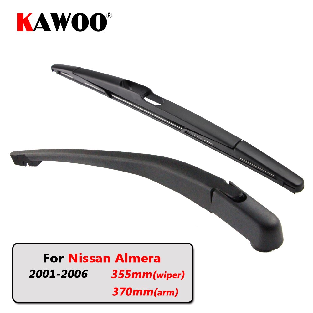 Kawoo Auto Achter Wisser Bladen Terug Ruitenwissers Arm Voor Nissan Almera Hatchback (2001-2006) 355 Mm Auto Voorruit Blade