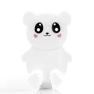 Cartoon dier gebonden apparaten stekker plakhaak stopcontact stekker organiseren opbergrek haak 2 stuks: Wit 2 stuks