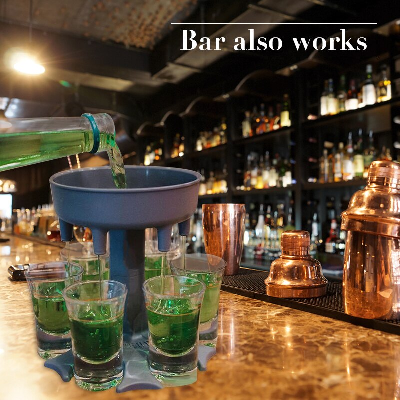 Bar Cocktail Glass Dispenser 6 Shot Glass Dispenser Holder Whiskey Beer Wine dispenser Home Bar Party Games Bar Accessories
