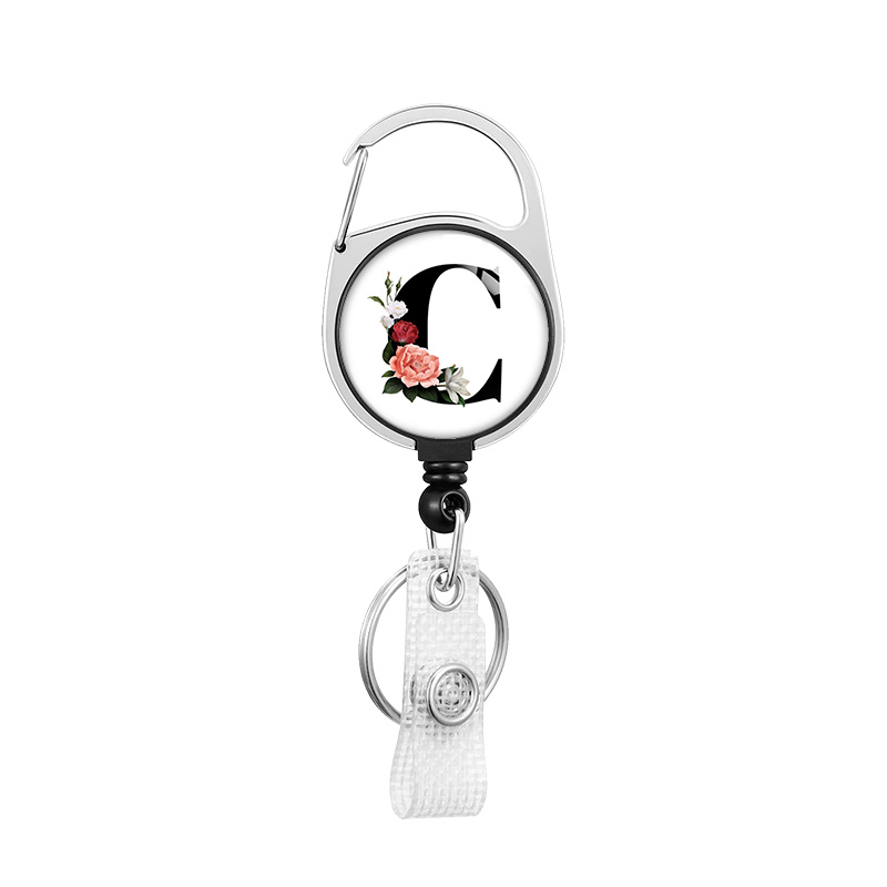 ID Badge Holders with Metal Clip and Keyring - Vertical Clear Plastic ID Card Holders - Retractable Pull Cord for Office