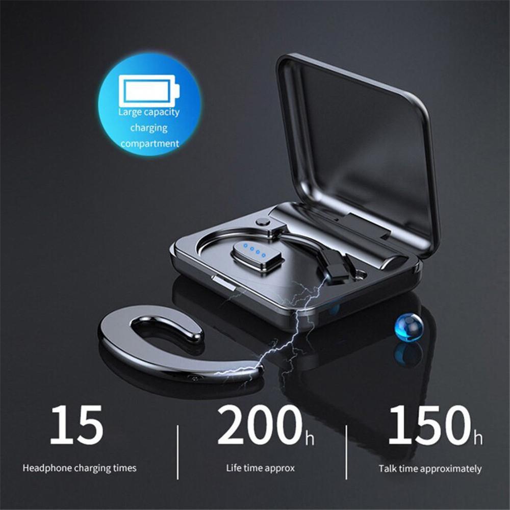 Bluetooth Oortelefoon Draadloze Hoofdtelefoon Noise Canceling Oordopjes Voor Telefoon Mic Pijnloos Beengeleiding Headset Oorhaak Voor Sport