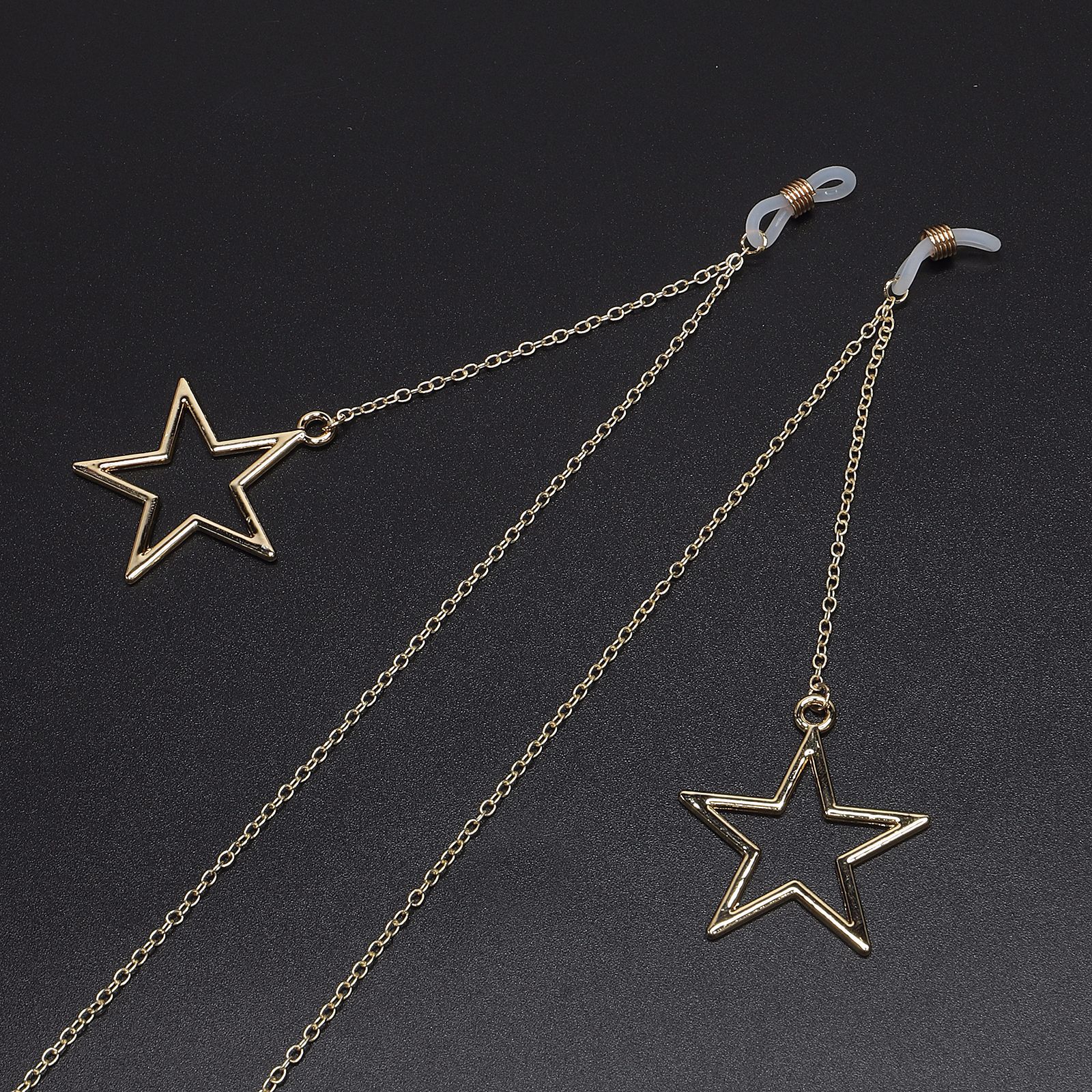 Vrouwen Elegante Parel Shell Anti-Slip Ketting Brillen Houder Lanyard Ketting Zonnebril Ketting Lenzenvloeistof Lanyard Riem: Star Gold