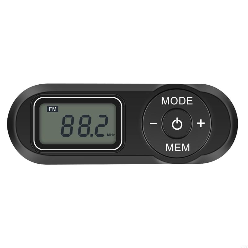 M2EC Digital Pocket FM Radio FM:64-108MHz Portable FM Radio Receiver with LCD Display Neck Lanyard 3.5mm Headphone