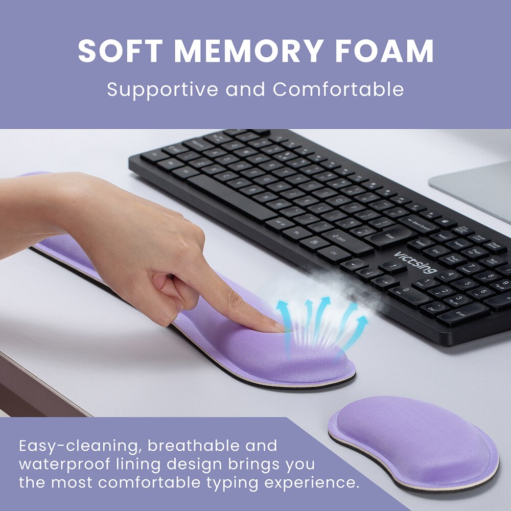 VicTsing PC148-almohadilla para reposabrazos mecánico, reposamuñecas para ratón, cómoda y duradera, para PC, Gamer y oficina