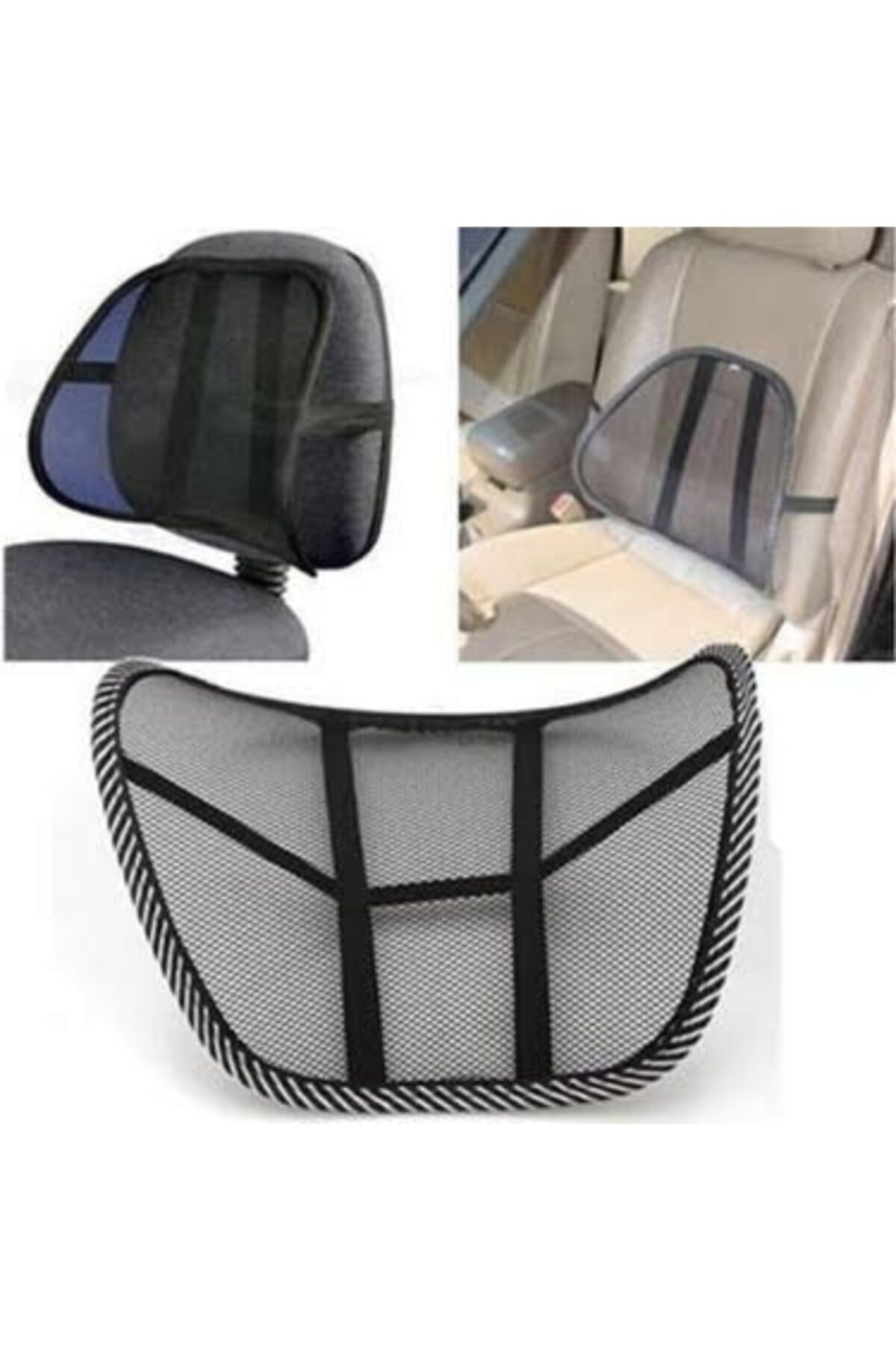 Orthopedic Sweating Mesh Lumbar Support Back Cushion Black