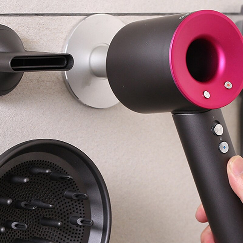 Offre Spéciale Sèche-Cheveux Titulaire pour Dyson Sèche-Cheveux Support Mural Prise De Courant, diffuseur Et buse Boîte De Rangement