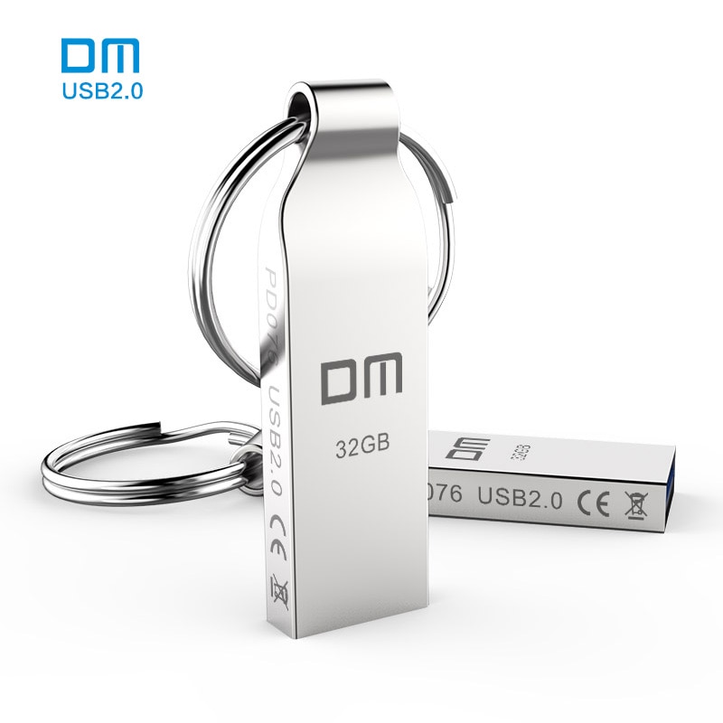 Dm pd076 metal 4gb 8gb 16gb 32 usb pen drive disco de memória de armazenamento estilo simples para computador pc tablet frete grátis