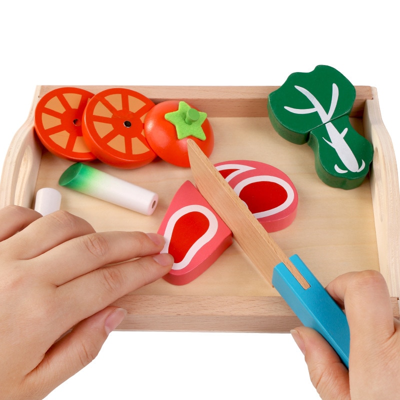 Nuovo di Plastica Casa di Taglio Del Giocattolo Del Bambino Bambini di Frutta Verdura Cibo Simulazione Da Cucina Giochi Di Imitazione di Sicurezza Giocattoli Educativi Ragazze Regali