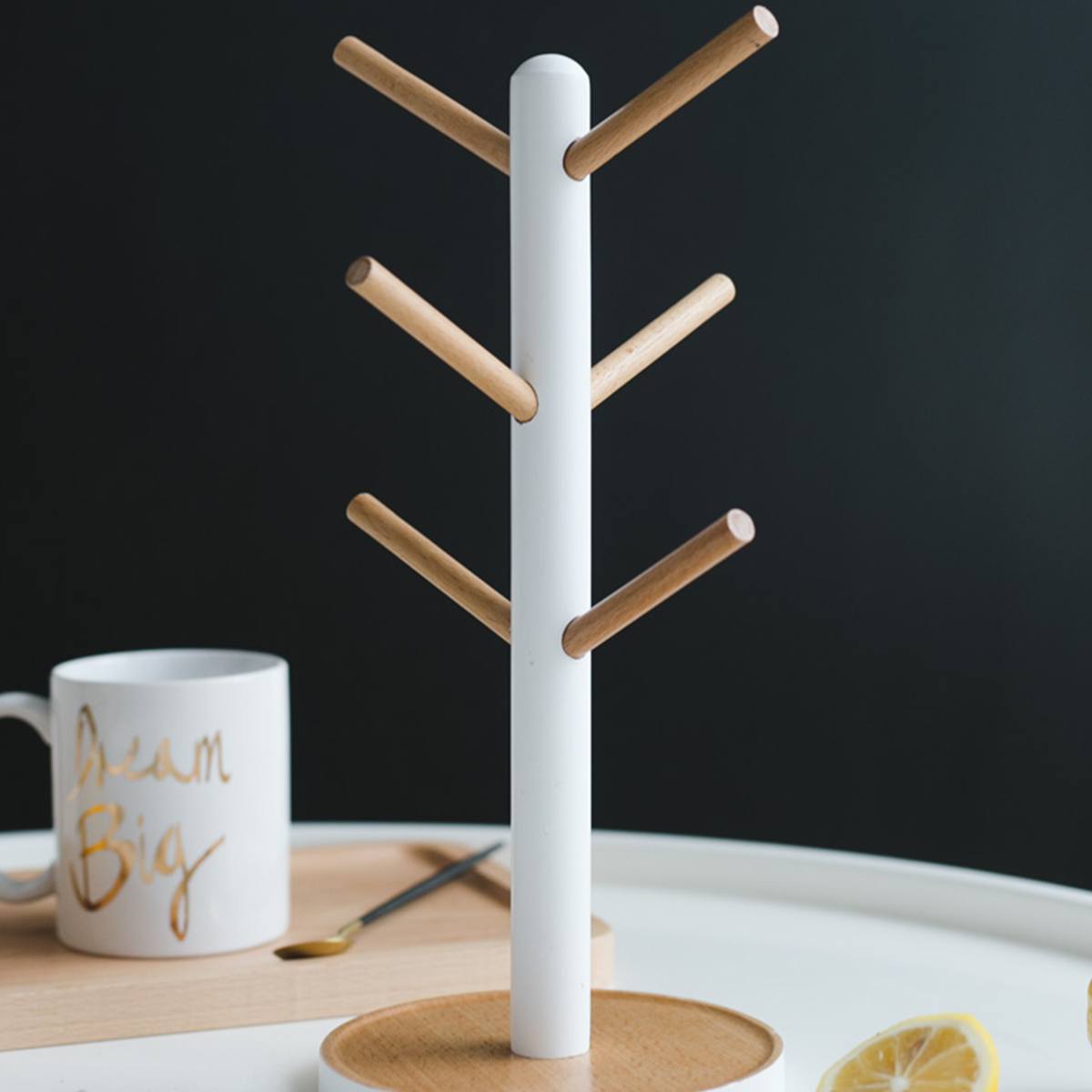 Cuisine support de verre bois tasse étagère de rangement café thé tasse étagère de rangement Drain bricolage assemblage suspendus présentoir décor à la maison