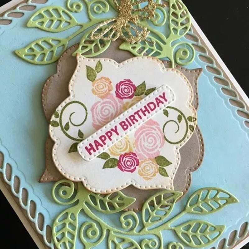 Bunnymoon Two Leaves Metal Cutting Dies Embossing Scrapbooking Stencil Craft Cut Dies For DIY Card Handmade