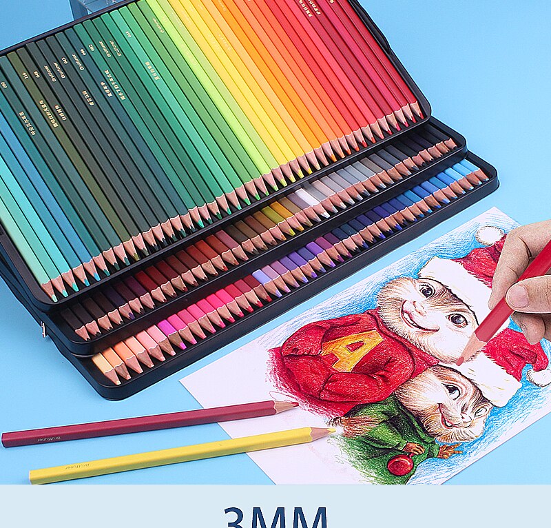 Brutfuner 120-180 Artist Colored Pencils Set for Adult Coloring Books, Soft Core, Numbered Art Drawing Pencils