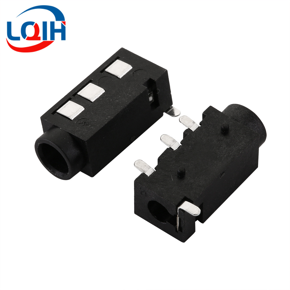 10 Uds 2,5 3,5 MM conector para auriculares Audio Video hembra conector estéreo de doble canal conector estéreo montaje en Panel de soldadura PJ-210B PJ-392: Blanco