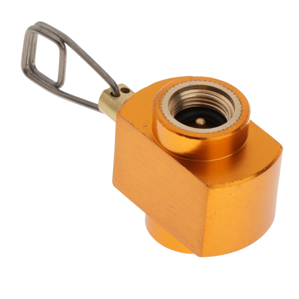 Retkeilyliesi propaani täyttö alumiiniseoksesta liesi poltin butaani täyttöventtiilin liitin 6.3 x 2.95 x 1.88cm