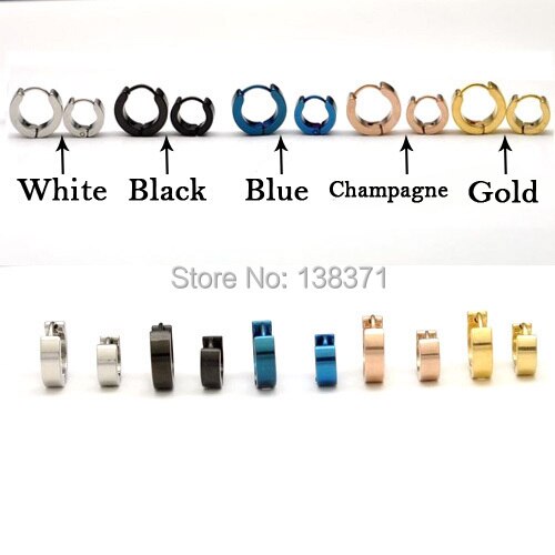 5 Colors for choice 4mm width Male titanium ear buckle earring