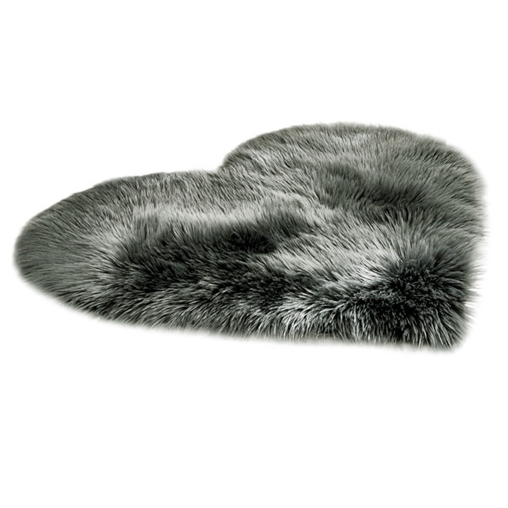 Hart Tapijt Tapijt Vormige Wol Imitatie Schapenvacht Tapijten Faux Fur Non Slip Slaapkamer Shaggy Tapijt Matten Room Decor Harige Matten