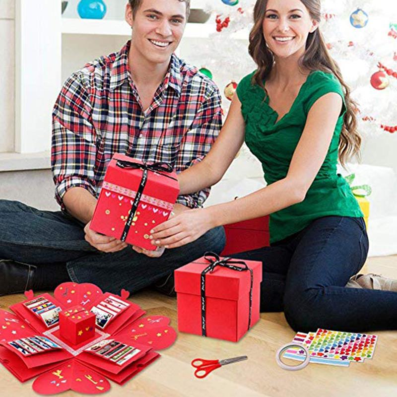 DIY Accessories Red Explosion Box Assembly Handmade Photo Birthday Party Unique Explosion Box Love