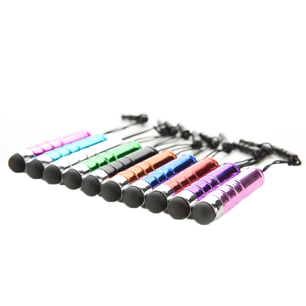 10pcs Color Random Phone Tablet Touch Screen Capacitive Pen Mini Portable Digital Capacitive Pencil Stylus