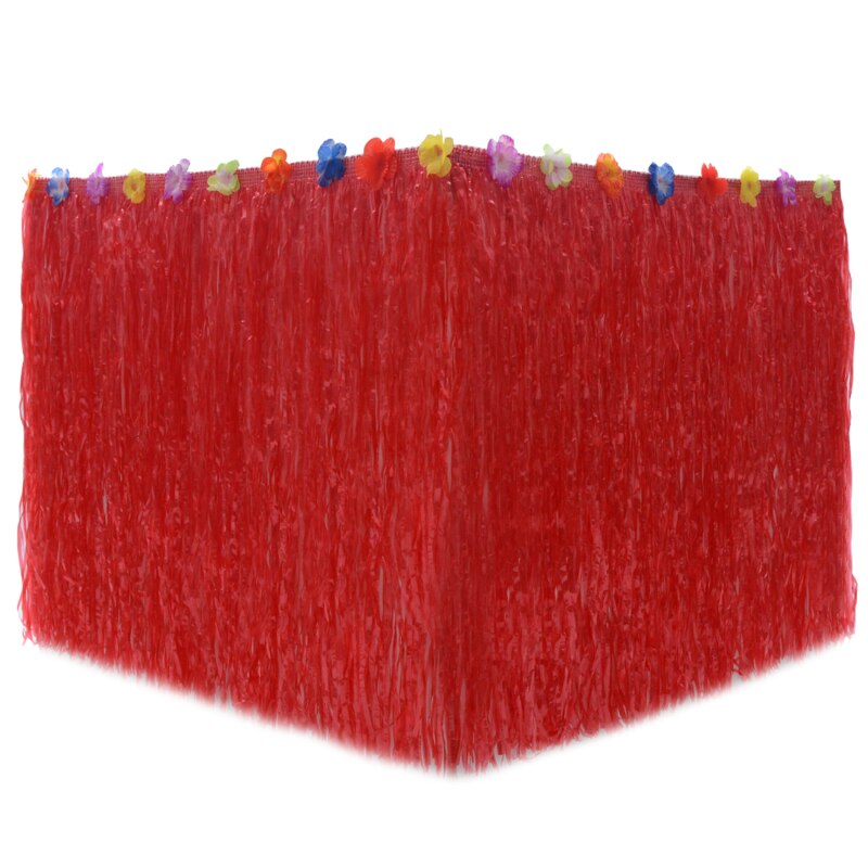 Table Skirt For Tropical Hawaiian Party Decorations Beach Party Decorations Supplies Adult's Kid's Birthday Table Cover Decor: Red