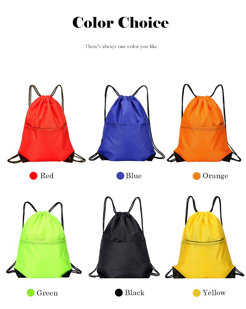 Foldable Backpack Drawstring Shop Pocket Hiking Camping Beach Swimming Bag Men Women Sports Bags