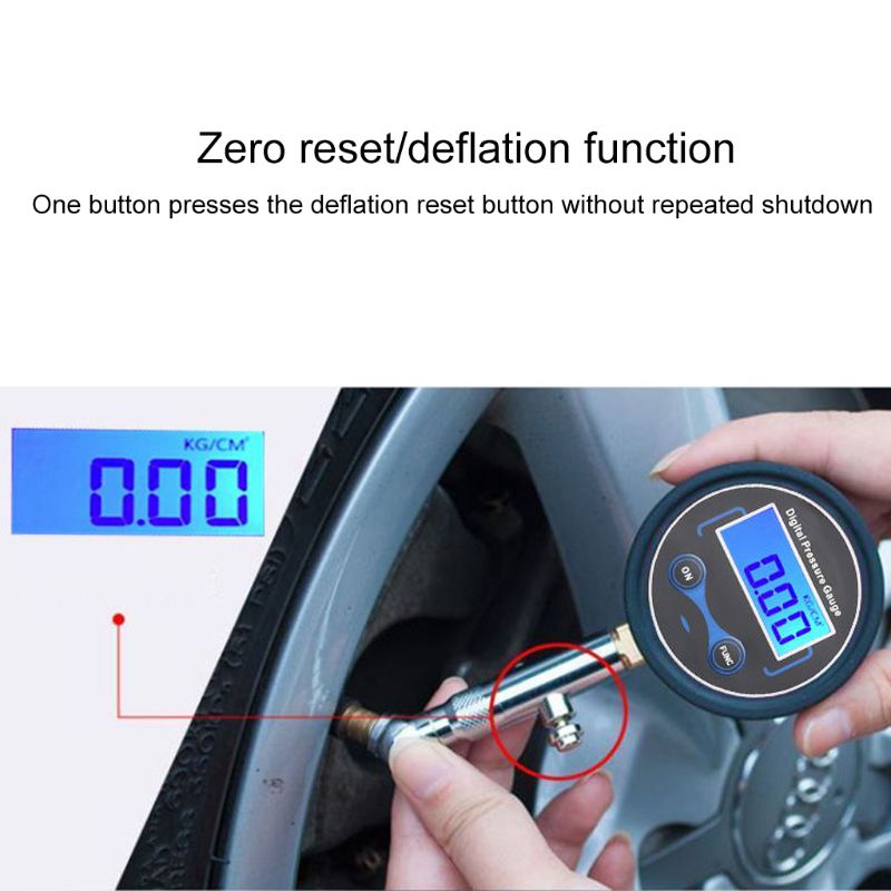 Manómetro Digital LCD de 0-200PSI para neumáticos de coche, presión de aire para motocicletas, coches, camiones, bicicletas, motocicletas, comprobador de vehículos