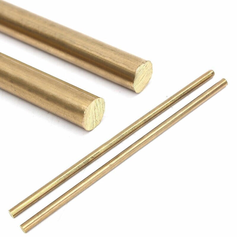 2 PCS Brass Solid Round Rod 150mm/6" long 5mm Lathe Bar Stock