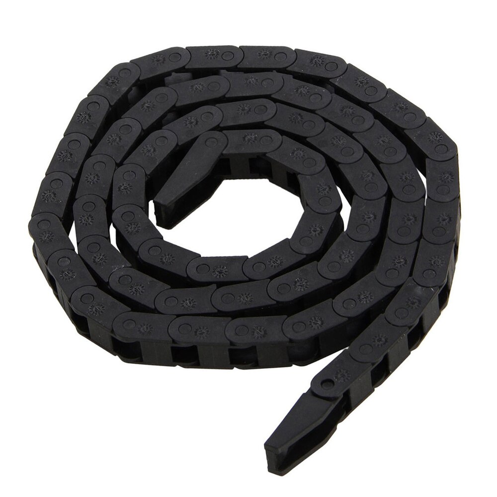 Zwart Plastic Nylon Cable Carrier Drag Chain Vloerkettingbanen Genest Draad Carriers 7*7Mm Voor Cnc Machine Tool Elektronische apparatuur