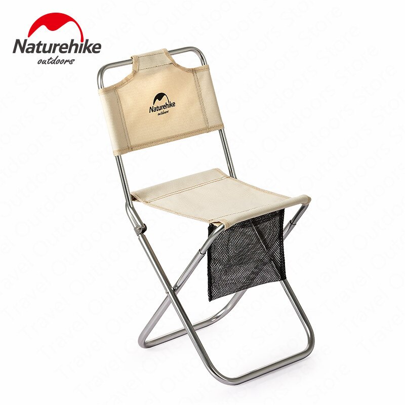 Naturehike Vouwen Outdoor Stoel Camping Draagbare Vissen Stoel Aluminiumlegering Rugleuning Leisure Picknick Zetel Vissen Gereedschap Stoel